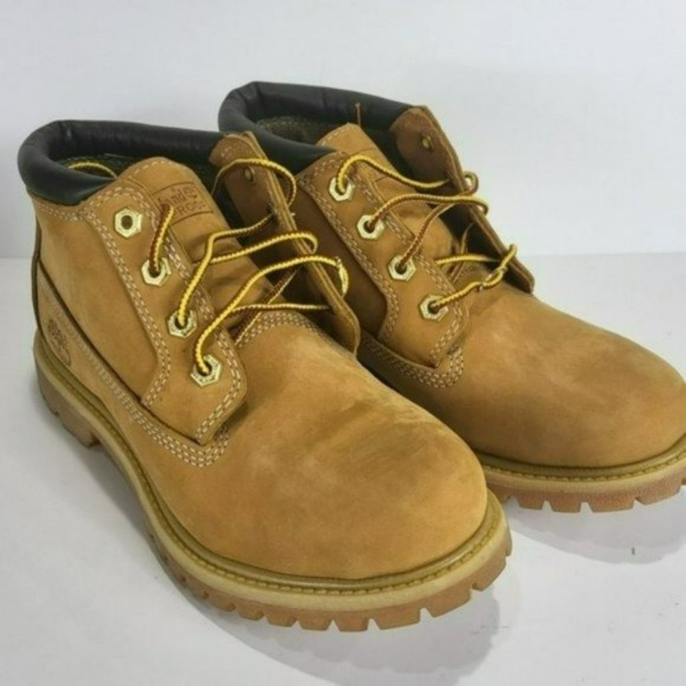 Timberland Nellie Lace Up Utility Waterproof Lug Sole Boots Wheat - Picture 7 of 8